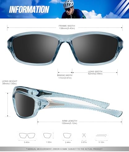 KALIYADI Sports Polarized Sunglasses Men UV400 Protection for Fishing Driving Cycling - Image 3