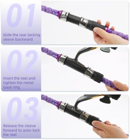4-Piece Surf Fishing Rod,9-15 FT Saltwater Surf Spinning Fishing Rod - Image 6