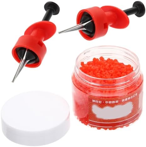 BESPORTBLE Bloodworms Bait Bander Tool: Fishing Clips with 3000 Rubber Bands - Live Worms Holder Tackle Kit, Quick Carp Bites Elasticn for Men by BESPORTBLE