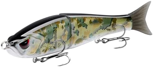 Bassdash SwimShad Glide Baits Jointed Swimbait Bass Pike Salmon Trout Muskie Fishing Lure by Bassdash