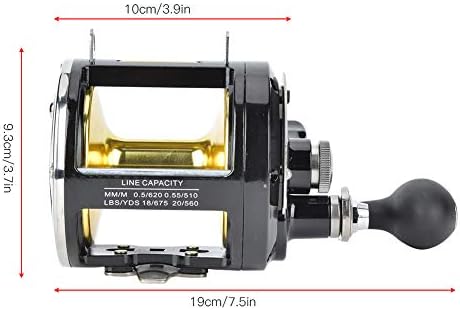 VBESTLIFE TR12000 All Metal Trolling Fishing Reel, 3.4:1 Speed Ratio Carbon Fiber Brake Washer Trolling Reel for Offshore Boat Saltwater Angler - Image 7