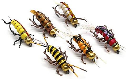 YZD Fly Fishing Flies Realistic Dry Wet Nymph Trout Flies Hand Tie Lures Kits 12/26/48 Pcs… by YZD