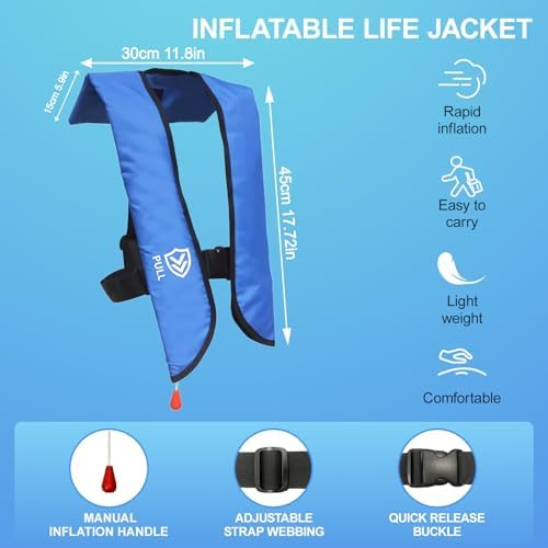 Inflatable Life Jacket for Adults - Automatic/Manual for Fishing - Image 2