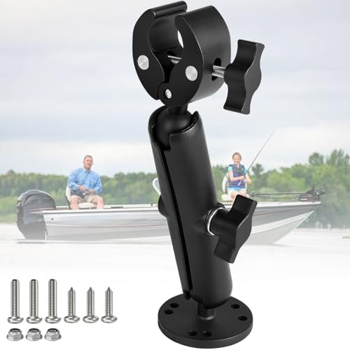 Trolling Motor Stabilizer Mount, 360° Adjustable, for Minn kota Terrova/Riptide Terrova/Ulterra/PowerDrive, Tough-Claw Boat Trolling Motor Shaft Reduces Bounce, Max to 1.5" Diameter Bar by Feimire