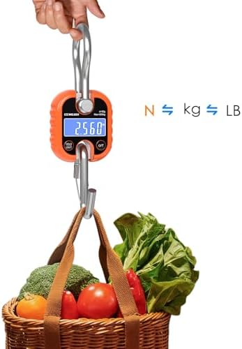 Hanging Scale Handheld 440lb/200kg Crane Scale Luggage Scale,with ABS Plastic case & Big LCD Display, Portable Digital Mini Crane Scale Fishing Scale,for Gym,Hunting,Travelling - Image 4