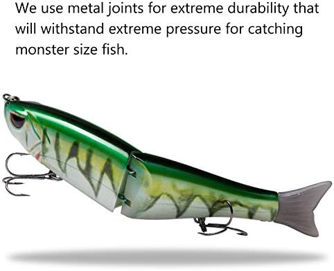 Bassdash SwimShad Glide Baits Jointed Swimbait Bass Pike Salmon Trout Muskie Fishing Lure - Image 5
