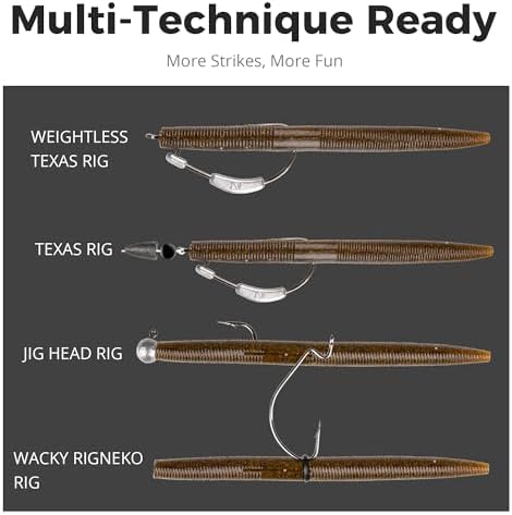 4"/5" Senko Worms Kit, Salt Impregnated Soft Plastic Lures - Image 4