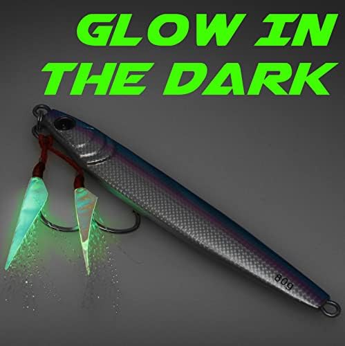 TRUSCEND Metal Fishing Jigs Lures with Hand-Polished, Colorfully Reflective Lead Fishing Spoons Glow Hard Swimbaits for Bass, Walleye, Trout, Salmon, Freshwater & Saltwater Fishing Gear Gifts for Men - Image 5