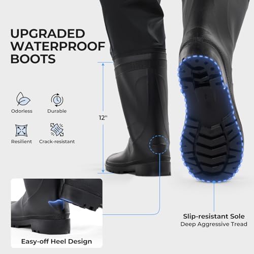 Calamus WaveWalker Waist Waders with Boots, Hip Waders for Men - Image 6