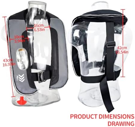Automatic Inflatable Life Jacket,Preserver PFD for Adults,Life Vest for Adult,Supports Weight up to 330 pounds - Image 4