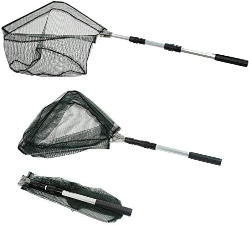 RESTCLOUD Fishing Landing Net with Telescoping Pole Handle, Fishing net Freshwater for Kids Men Women, Extend to 40-63 Inches by RESTCLOUD