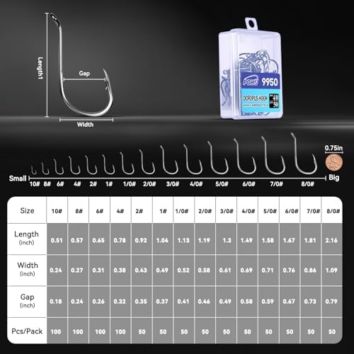 Octopus Fishing Hooks 50/100 Pcs,Offset Beak Circle Hooks for Fish Hooks - Image 5