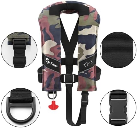 Automatic Inflatable Life Jacket, Preserver PFD for Kids,Life Vest for Kid,Supports Weight up to 160 pounds(YSH725) - Image 3