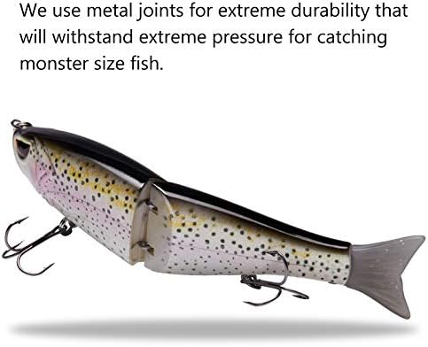 Bassdash SwimShad Glide Baits Jointed Swimbait Bass Pike Salmon Trout Muskie Fishing Lure - Image 6