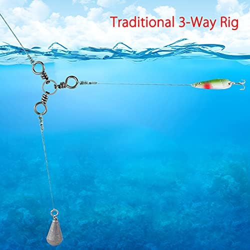 Dr.Fish 50 Pack 3 Way Swivel Fishing Tackle 30-220Lb Catfish Swivels Three Way Rigs Freshwater Saltwater Catfish Tackle - Image 3