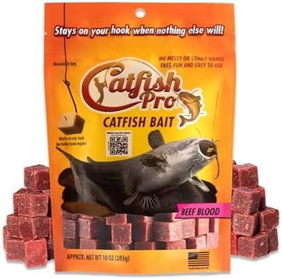 Catfish Pro Catfish Bait - 10oz Bag with 80pcs | Irresistible Scent for Catfish | Mess-Free, Stays On Your Hook When Nothing Else Will | Great for Rod, Reel, Trotline, Jugs & Yoyos Fishing by CatfishPro