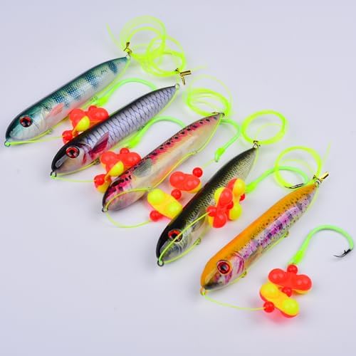 PROBEROS Catfish Fishing Rigs - Bank Fishing Set with 5pcs/Set, 6/0, 8/0, 10/0 Circle Hooks Circle Hooks, High Visibility, Ready to Use Catfish Rigs - Image 7