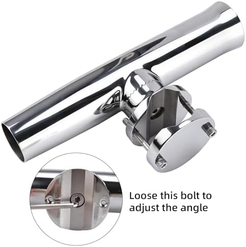 NovelBee 4 Pack Fishing Rod Holders for Boat,Clamp on Rail for 1-1/4" to 2" - Image 4