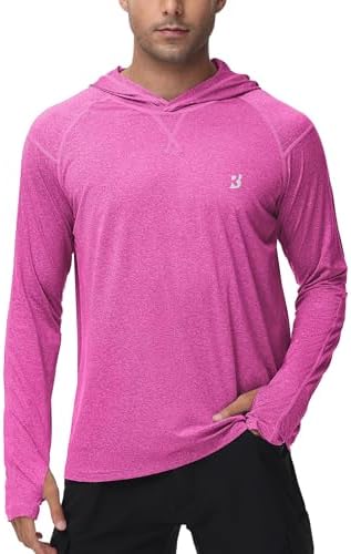 Roadbox Men's UPF 50+ Fishing Shirts, Long Sleeve UV Sun Protection Hoodie by Roadbox