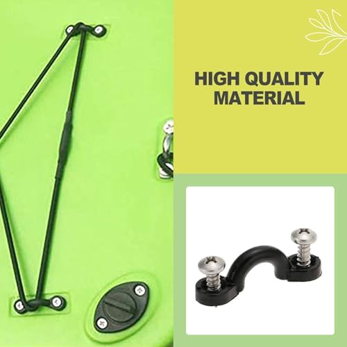 10 Pcs Kayak Rigging Kit Nylon Bungee Deck Loops Pad Eyes with Stainless Steel Screws Marine Grade Boat Tie-Down Hooks Replacement Accessories for Canoes Paddle Boards and Fishing Boats - Image 3