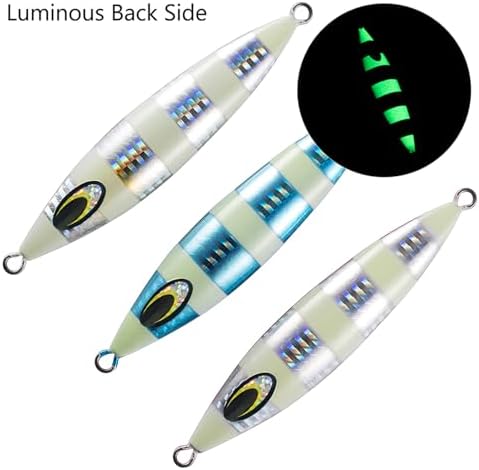 Bassrock Vertical Jigs Luminous Slow Jigging Lure for Saltwater Freshwater Fishing one Piece - Image 3