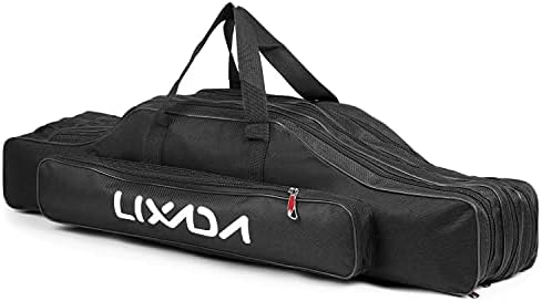 Lixada Fishing Rod Case - 3 Layers Oxford Bag, Portable Folding Carrier for Rods and Reels, Tackle Storage Travel Bag, 90cm/120cm/150cm Optional by WelconetoLixada