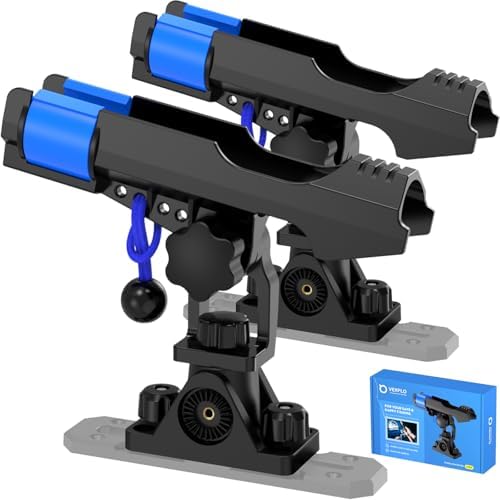 VEXPLO Track Mounted Kayak Rod Holders for Fishing Boat & Canoe 2 Pack by ExplorewithPassion