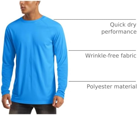 MAGCOMSEN Men's Long Sleeve Shirts UPF 50+ UV Sun Protection Athletic Shirts for Hiking Running Workout Rash Guard - Image 4