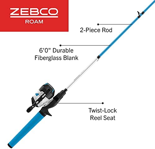 Zebco Roam Spincast Reel and Fishing Rod Combo - Image 2