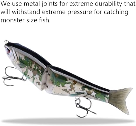 Bassdash SwimShad Glide Baits Jointed Swimbait Bass Pike Salmon Trout Muskie Fishing Lure - Image 5