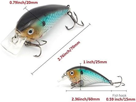 Crankbait for Bass Fishing inches Shallow Diving Crank Bait Square Bill Cranking Fishing Lures - Image 3