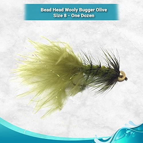 Feeder Creek Woolly Bugger Fly Fishing Flies 12pc Fly Fishing Assortment | Handmade Wet Flies for Fly Fishing in Various Patterns/Colors | Streamer Flies - Image 2