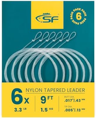 SF Hand Tied Loop Fly Fishing Tapered Leader Freshwater Trout by SUNSHINEFISHING