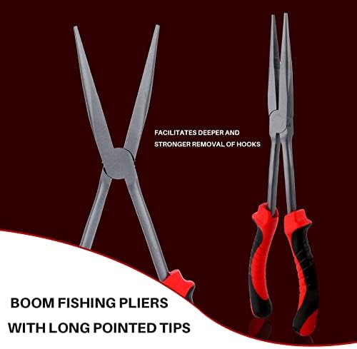 Hikary Long Nose Fishing Pliers, Stainless Steel Hook Remover Braid Cutter Rustproof Multi-Tool Fishing Gripper for Freshwater Saltwater - Image 4