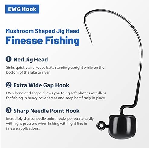 MadBite by KastKing Ned Rig Jig Heads for Soft Fishing Lure Kits - Image 2
