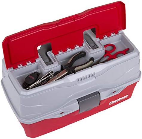 Flambeau Outdoors 6383 3-Tray Tackle Box, 32 Compartments, Red and Gray - Image 4