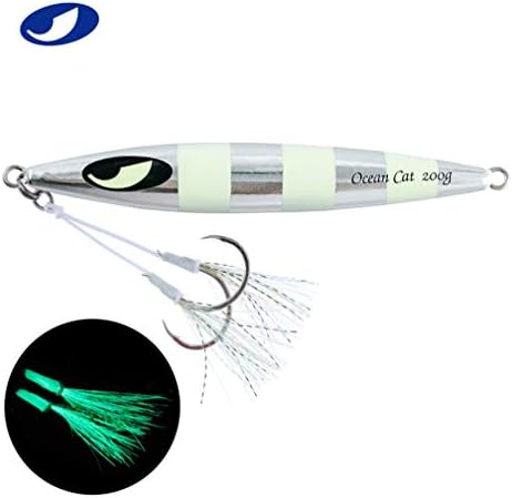 OCEAN CAT Lead Metal Flat Slow Fall Pitch Fishing Jigs Lures Sinking Vertical Jigging Bait with Butterfly Hook for Saltwater Fishing - Image 2