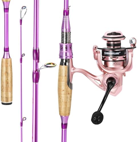 Sougayilang Colorful Spinning Rod and Reel Combo - 2-Piece Graphite Fishing Pole with Smooth Reel for Freshwater & Saltwater Great Gifts - Image 3