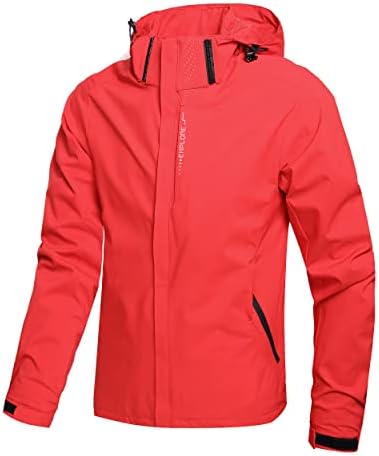 Men's Lightweight Waterproof Rain Jacket,Shell Hooded Outdoor Raincoat Hiking Windbreake jacket by Hikevitang