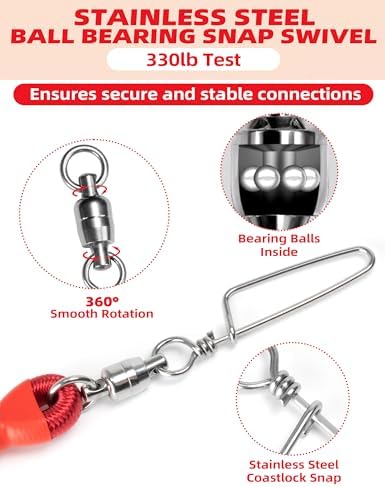 BLUEWING Outrigger Halyard Lock Pulley Single/Double/Triple Halyard Line Lock Pulley with Ball Bearing Snap Swivel for Offshore Fishing - Image 4