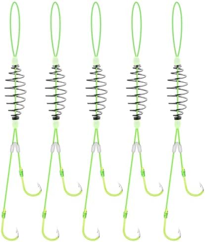 Dyxssm Spring Bait Cage Trap Fishing Hooks, Drum Spring Feeder Carp Fishing Baits Hook by Dyxssm