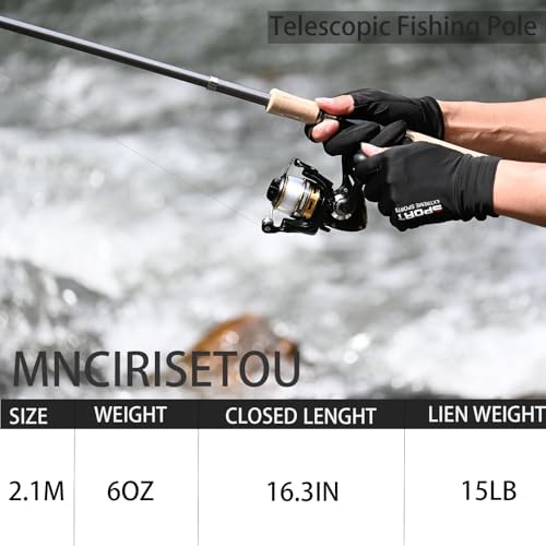 Carbon Fiber Fishing Pole Combo Set - 2.1m/6.89ft Spinning Reel, 145pcs Accessories Kit for Saltwater & Freshwater Fishing - Image 3