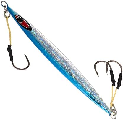 CalissaOffshore® Speed Jig 80g - 550g Tuna Rigged 3/0 + 7/0 Assist Hooks Butterfly - Vertical Speed Lure Slow Pitch Flat 150g 250g 400g by CalissaOffshoreTackle