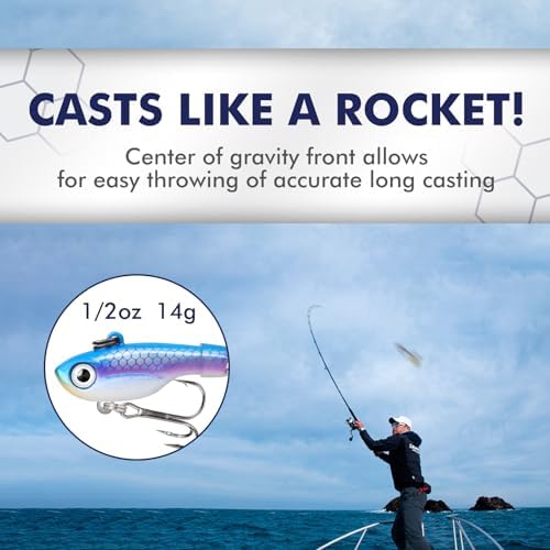 TRUSCEND Swim or Jig Fishing Spinner Baits for Freshwater and Saltwater, Rooster Tail Fishing Lures for Trout Bass Walleye Crappie Salmon Pike, Blade Bait with Copper Blade - Image 3