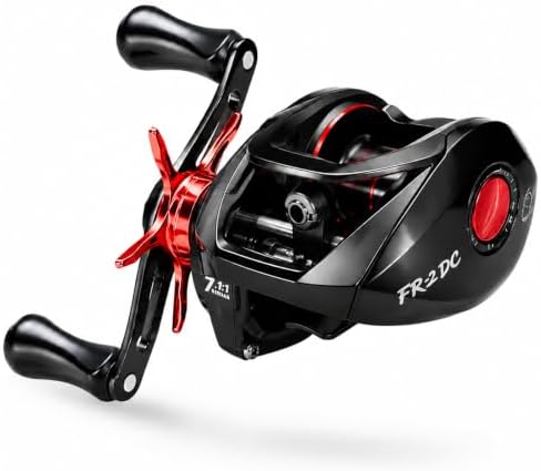 DC Baitcasting Reel with Smart Digital Brake, Anti-Backlash Fishing Reel with Signature DC Sound, Easy-Control 7.1:1 Baitcaster for Beginners & Bass Fishing by KITHWILD