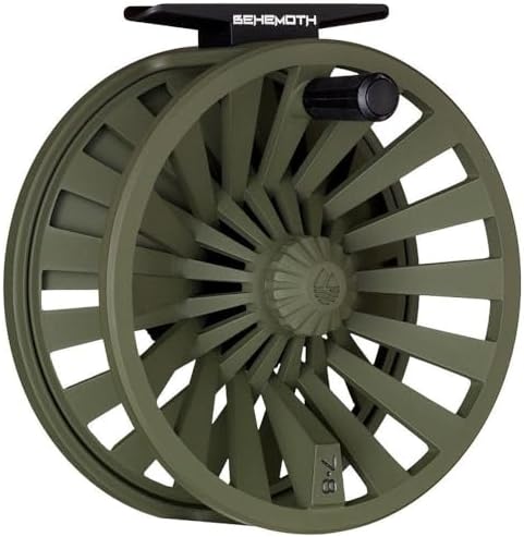 Redington Behemoth Fly Reel – Heavy-Duty Carbon Drag, Large Arbor, Die-Cast Frame & Deep V-Spool – Freshwater & Saltwater Fly Fishing Reel for Trout, Bass, Salmon & Big Game by REDINGTON