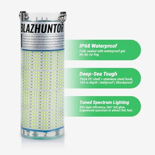 Rechargeable Underwater Fishing Light, 40W-160W, 4 Colors - Image 6