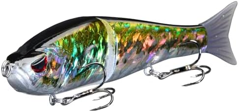 Bassdash SwimShad Glide Baits Jointed Swimbait Bass Pike Salmon Trout Muskie Fishing Lure by Bassdash