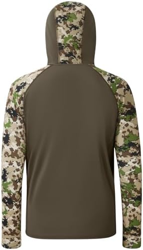 BASSDASH Men’s UPF 50 Performance Fishing Shirt Cooling Hoodie Camo Long Sleeve FS17M - Image 3