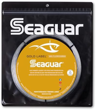 Seaguar Gold Label Big Game 100% Fluorocarbon Fishing Line Leader, 25 Yards, Multiple Weight Limits by Seaguar